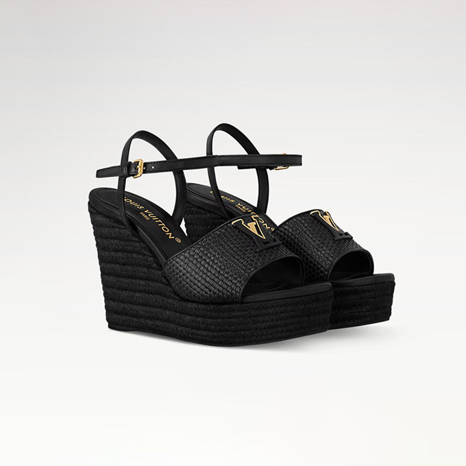 lv louis vuitton mare wedge sandal